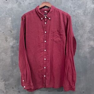 Vintage‎ Burgundy CPO Wool Overshirt XL Relaxed Fit Workwear Shirt Jacket